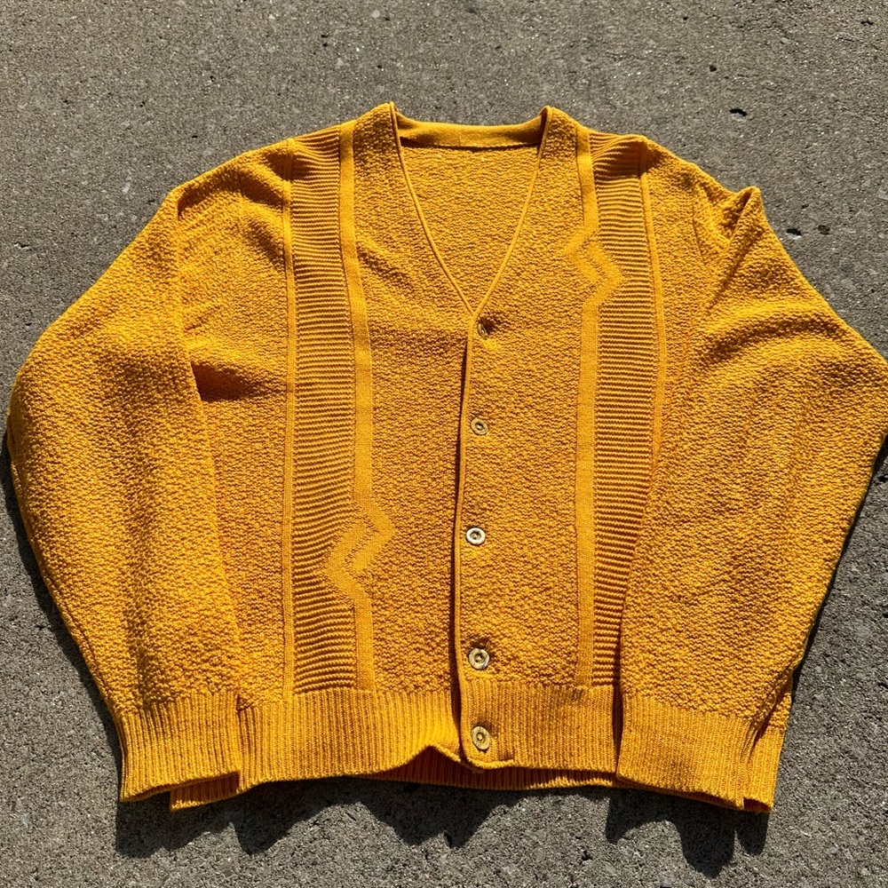 Vintage very rare  60s Cardigan Terry cloth